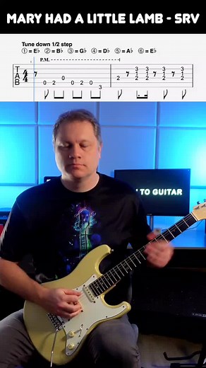 Mary had a little lamb - Stevie Ray Vaughan (guitar riff 64) #guitartok #guitarlesson #guitartabs #nuxmg30