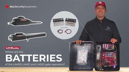 LiftMaster LA400, LA412 LA500 Battery Location (Where Are the Batteries?) | All Security Equipment