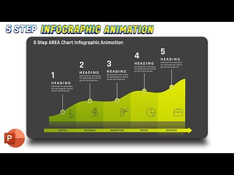 125.PowerPoint Animation Tutorial - 5 Step Area Chart infographic Presentation
