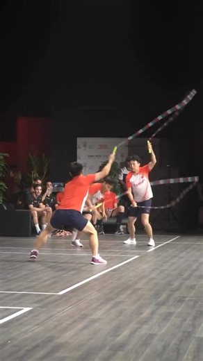 At the 2025 World Jump Rope Championships, the men's trio dazzled in the final of the interactive #rope event, executing their routine with 0 mistakes! Their incredible performance earned them a second place! #jumprope #championship (cr: douyin maizi3692308) | T-Time HK