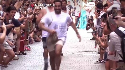 Watch: Runners race in towering heels at Madrid Pride event
