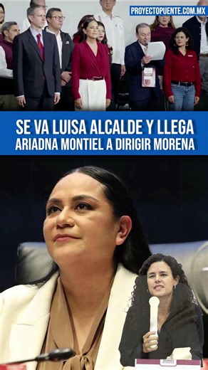 Ariadna Montiel is the new leader of Morena in Mexico, following the departure of Luisa Alcalde.