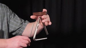 TreeWorks Chimes 6" Triangle Percussion Musical Instrument — MADE IN U.S.A. — with Beater/Striker and Holder, Professional Studio-Grade