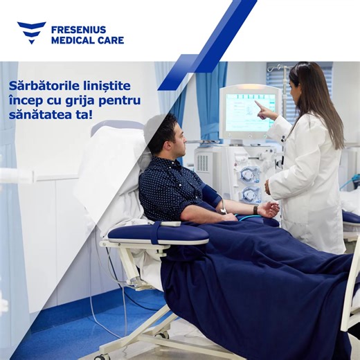 Sărbătorile înseamnă timp petrecut cu cei dragi, dar și atenție sporită la sănătate. Pentru pacienții aflați în dializă, respectarea recomandărilor medicale este esențială în această perioadă. Echipa noastră este alături de tine, oferindu-ți suport constant și monitorizare atentă, astfel încât tratamentul să continue în siguranță, chiar și în zilele aglomerate de sărbătoare. #SemneBunePentruRinichiiTai #FreseniusMedicalCare #SiguranțaPacientului | Fresenius Medical Care Romania