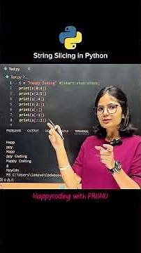 String slicing in Python #python #string #stringslicing #prishu #happycoding