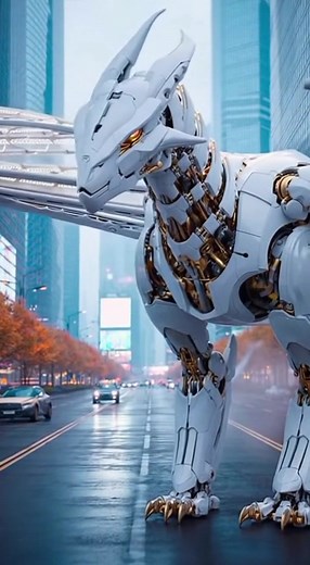 The Blue-Eyes White Dragon of 2077 🦾✨ This is hands down one of the coolest concepts I've seen. A perfect blend of ancient mythology and futuristic mecha technology. The way the gold plating hits the city lights... pure art. 🎨 Tag a friend who needs a pet dragon like this! 🐲 #Mecha #ConceptArt #VFX #DigitalArt #Fantasy #Technology | Dreamworkfusion