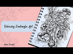 Relaxing Zentangle art-How to Draw Beautiful Floral Zentangle Patterns | Step-by-Step Guide