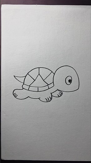 how to draw an turtle step by step