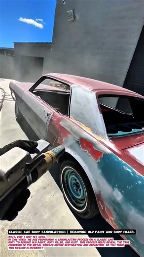 Classic Car Body Sandblasting | Removing Old Paint and Body Filler.