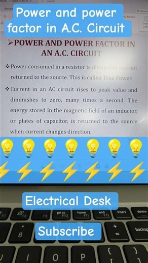 Power and power factor in AC circuit
