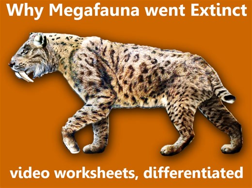 Megafauna Extinction: video worksheets, differentiated. | Teaching Resources