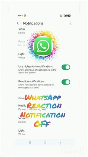 WhatsApp Reaction Notification Off Kaise Karen😝 how to disable WhatsApp Reacts notification#shorts