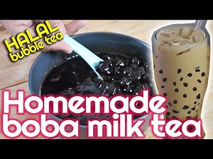 Resepi Homemade BOBA milk Tea | HALAL pearls brown sugar milk tea