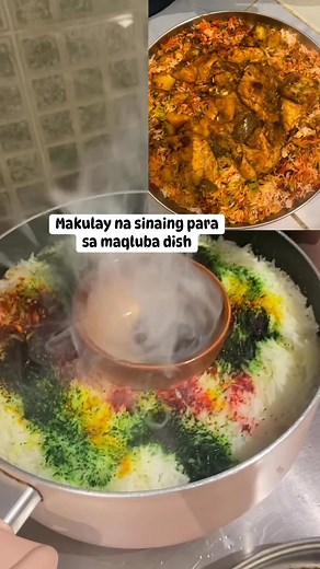 Makulay na sinaing para sa maqluba dish #OFWSAUDI #Maqluba #cooking #mentionedyou #fbreels2025ツ #reelsviralシfb #fblifestyle | JeNalyn C. Gonzales
