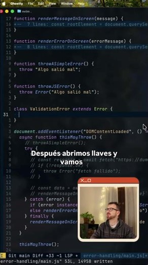 Errores personalizados en JavaScript #programming #code #javascript #error