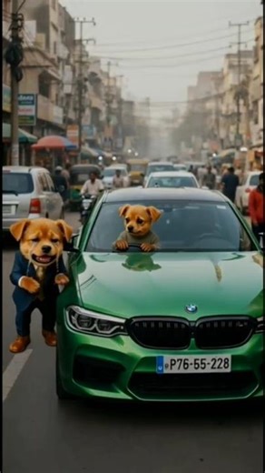 poor puppy working hard to repair his car 😱😱😱 l#aivideo#puppy#aigenerated #dostpappu #shorts