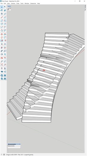 When Stairs Become Sculpture | Parametric Staircase in SketchUp