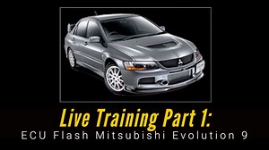 Ecu Flash Live Training: Mitsubishi Evolution 9 Part 1 - ECU Flash Training: Mitsubishi Evo 8 & 9 - Evans Performance Academy