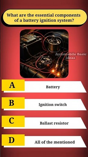 What are the essential components of a battery ignition system?
