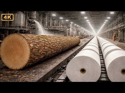 Inside a Billion Dollar Paper Industry: Paper Rolls — From Trees to Final Product (Full Process)