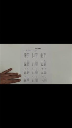 La table 2 exercice facile