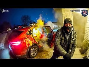 Porch Pirate Takes Package to the Car… Then It EXPLODES 💥🚗 (Caught on Ring Camera)
