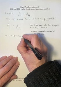 Algebraic fractions 1: addition of algebraic fractions #gcsemaths #igcsemaths #algebraicfractions