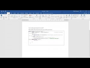 Insert program code or PDF attachment in word document