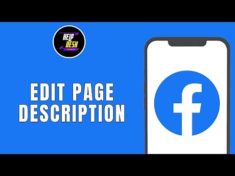 How To Update or Edit Your Facebook Page Description