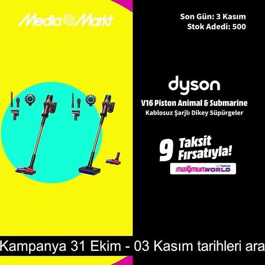 Rengarenk Şahane Kasım’ın Tam Zamanı! | DYSON V16 MediaMarkt'ta!