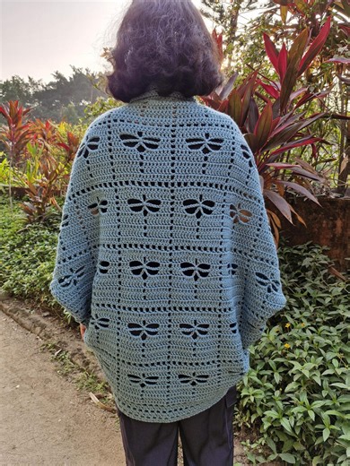 Easy Crochet Cocoon Shrug Pattern – Lacy Dragonfly Stitch Cardigan PDF, Beginner, XS TO 7XL - Etsy