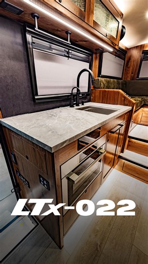 EarthRoamer on Instagram: "Another day, another LTx is in the hands of its new owner! Out the door goes LTx-022 ⬇️ This build features: 🌲 Rustic walnut wood 🪟 Rain glass cabinetry inserts 🔥 Invisacook hidden induction 🍽️ Quiet Ride dish management 🔊 Fully custom upgraded SONOS sound system in the L-shaped dinette ❄️ Massive 10 cu. ft. fridge and freezer 🚿 Combo wet bath with an air slate back wall A thoughtfully finished interior, ready for long days and even longer stays. .⁣ .⁣ .⁣ #earthr