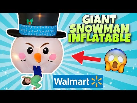 GIANT Snowman Christmas Inflatable FLAT Design! Whats That? Walmart Blow Ups 2020