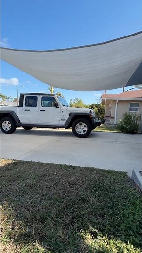 Shade Sail DIY Install #diy #homedecor #shadesail #shortvideo #shorts #decor #diyideas #home