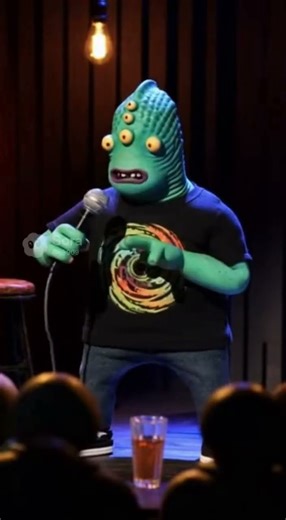 This Alien Almost Died at a Gas Station #AlienComedian#StandUpComedy#StoryComedy#StopMotionComedy