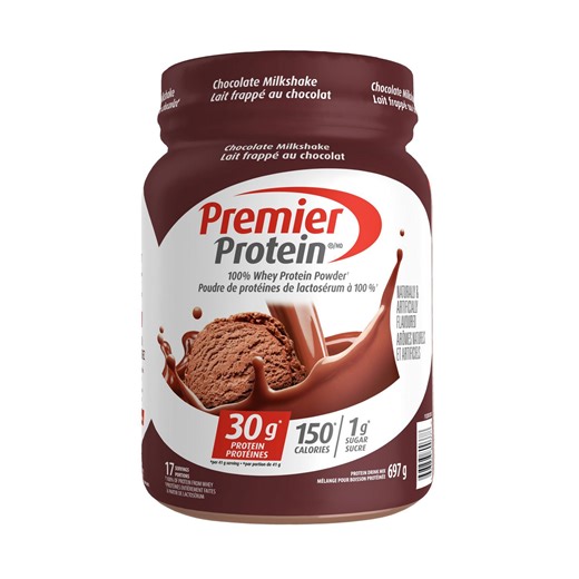 Premier Protein Chocolate Milkshake Protein Powder, 17 serve, 697 grams - Walmart.ca