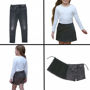 49K views · 1K reactions | How to transform old jeans into skirt shorts easily - reuse idea! | Miarti - Wiederverwendung | Facebook