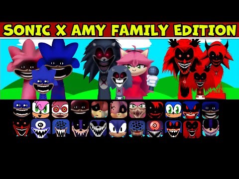 Sprunki Sonic X Amy OC FAMILY EDITION // NEW SPRUNKIM OC VIDEO!!!!!