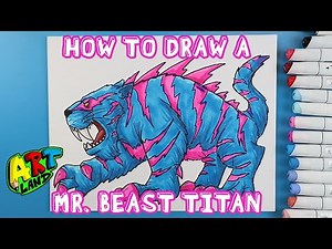 How to Draw a MR. BEAST TITAN