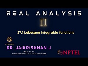 27.1 Lebesgue integrable functions