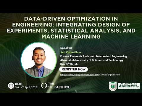Data-Driven Optimization in Engineering | AK Khan | AASML