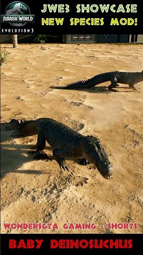 Baby Deinosuchus - New Species Mod - Jurassic World Evolution 3 Mods - #shorts