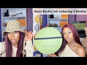 LUXURY SHOPPING - GUCCI reversible bucket hat in GG canvas and brown nylon - Unboxing / Review