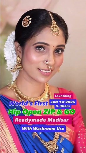 Launching JAN 1 at 2026 - HIP OPEN ZIP & GO Readymade Madisar #ReadymadeMadisar #MadisarSaree #music