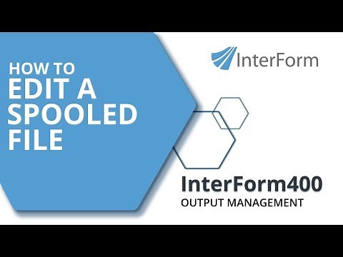 InterForm400: How to edit a spooled file