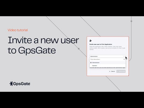 Invite new users in GpsGate