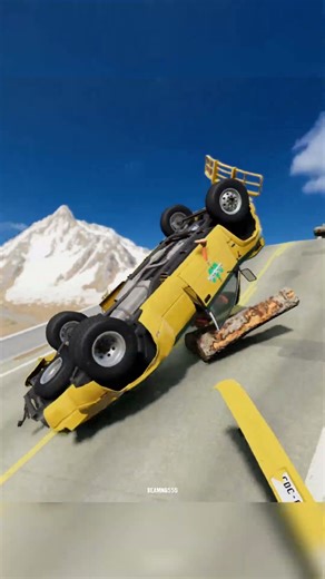 Trucks vs Impossible Downhill Challenge | BeamNG.drive😱🚛 #beamngdrive #truckcrashes