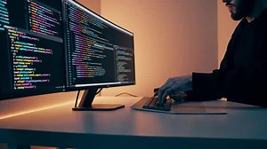 コーディング作業するプログラマーの動画｜無料の動画素材サイト「動画AC」