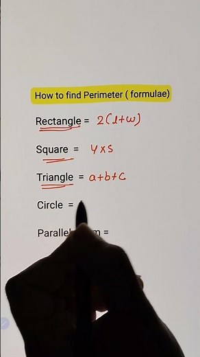 How to find perimeter important formulas #maths #youtubeshorts