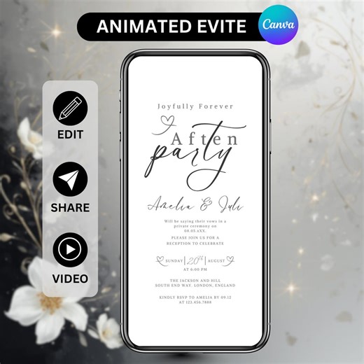 Let’s Get Together Invitation Mobile Template | Editable Canva Digital Download | Phone Evite | Modern Minimalist Party Invite - Etsy